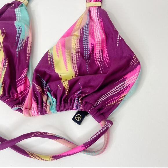 Vix | Multi Color Pixel Dot Bikini Top Size Large - Picture 6 of 6